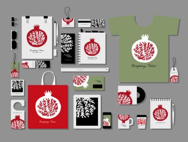 Kurumsal düz mock-up şablonu, nar