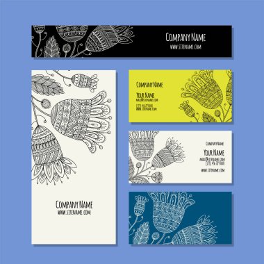 Kartvizit tasarım, çiçek arka plan