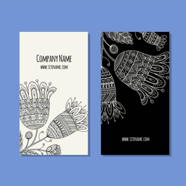 Kartvizit tasarım, çiçek arka plan