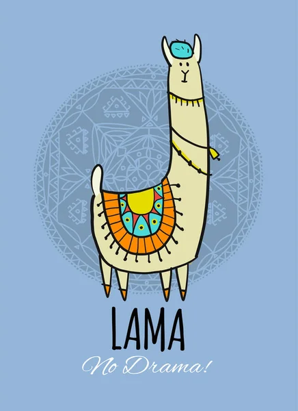 Personagem de lama bonito. Cartão de saudação para o seu design — Vetor de Stock