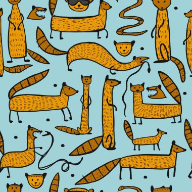 Komik firavun faresi, tasarımınız için kusursuz desen