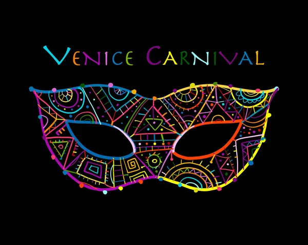 Карнавальная венецианская маска, декоративная для вашего дизайна — стоковый вектор