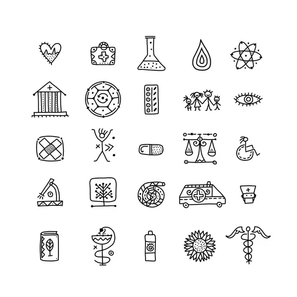 Medicinska ikoner som fastställts för din design — Stock vektor
