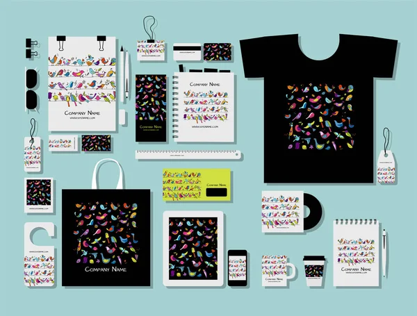 Kurumsal düz mock-up şablonu, renkli soyut arka plan