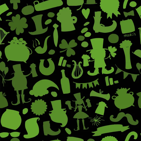 Saint Patrick Day, motif sans couture pour votre design — Image vectorielle