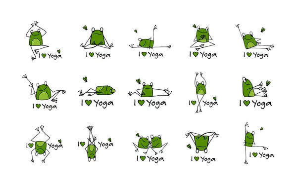 Legrační žáby, náčrt vašeho designu — Stockový vektor