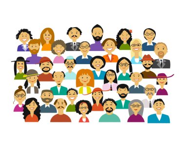 Bir grup insan, tasarımınız için arka plan
