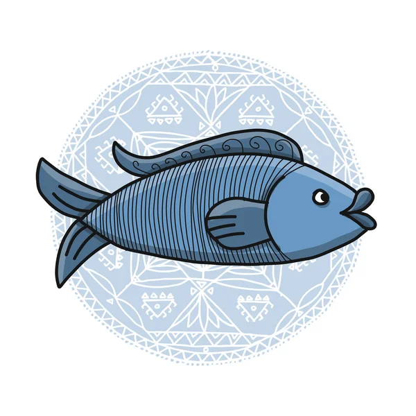 Poisson koï, style asiatique. Croquis pour votre design — Image vectorielle