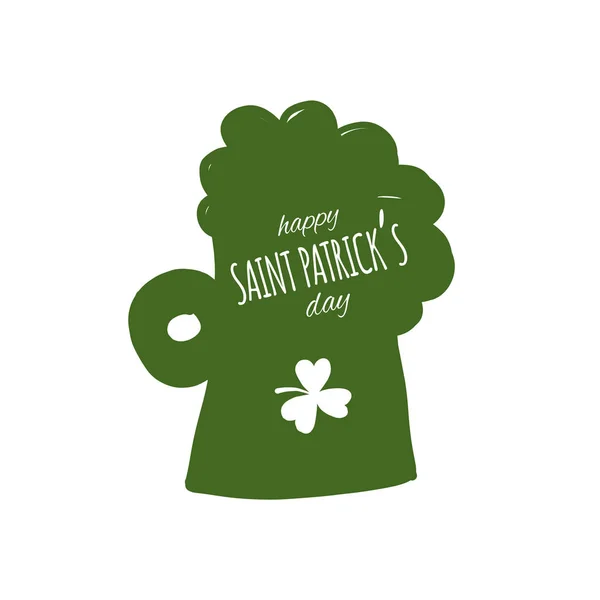 Día de San Patricio. Tarjeta de felicitación para su diseño — Vector de stock