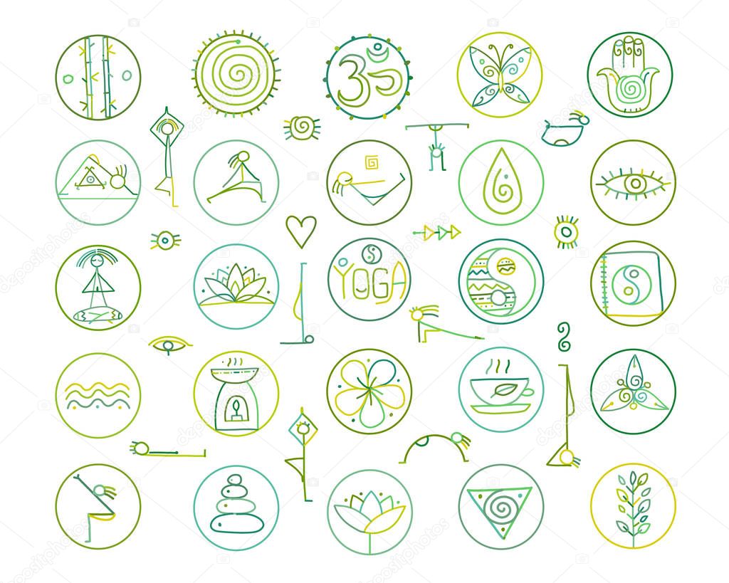 Yoga icons for your design