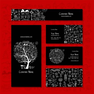 Kartvizit tasarımı. Çin kurumsal tarzı