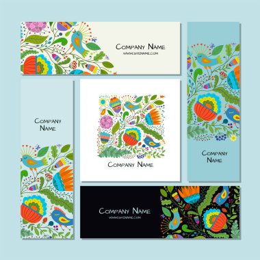 Kartvizit tasarım, çiçek arka plan