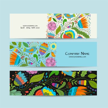 Afiş tasarımı, çiçek süslü arka plan