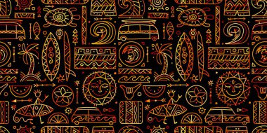 Kusursuz sörf şekli. Tasarımın için kabile elementleri