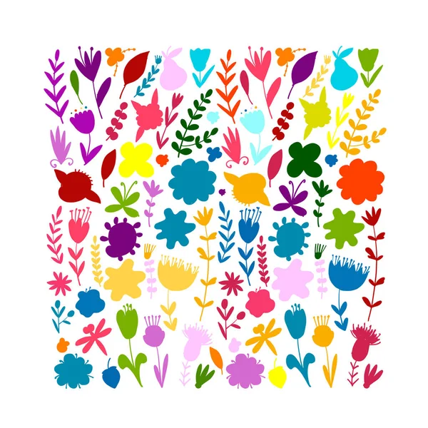 Cadre floral pour votre design — Image vectorielle