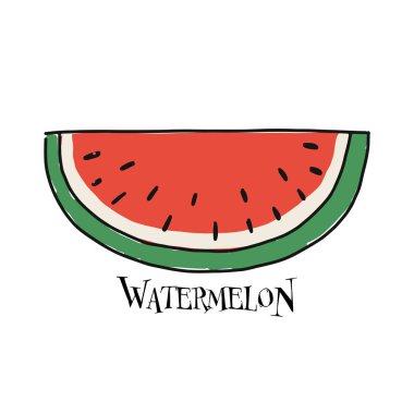 Karpuz parçası, tasarımınız için çizim