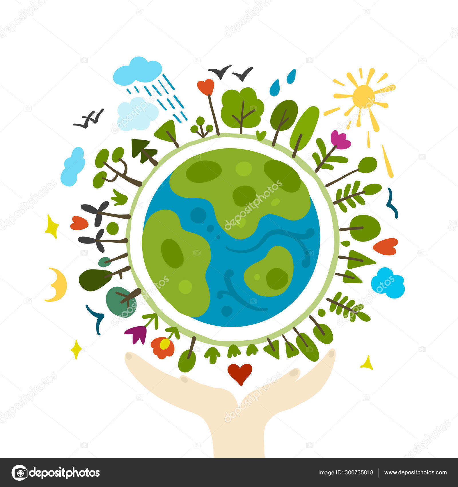 Blue Drawing World Environment Day Protect The Earth PNG Images | PSD Free  Download - Pikbest