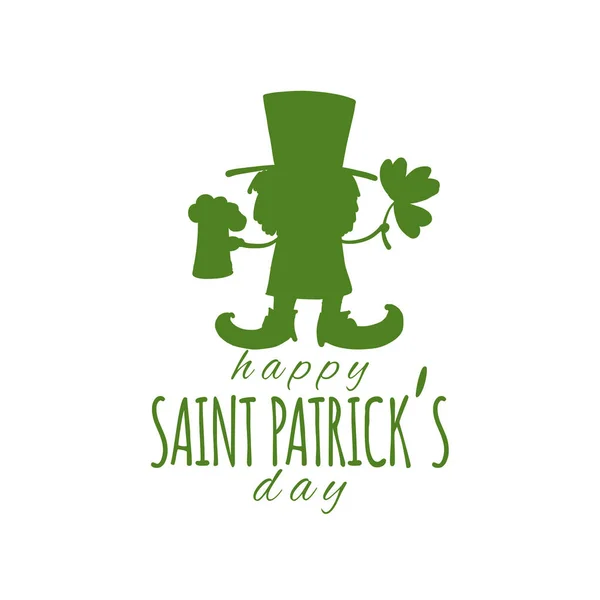 Saint Patrick Day. Greeting card for your design — Stock Vector