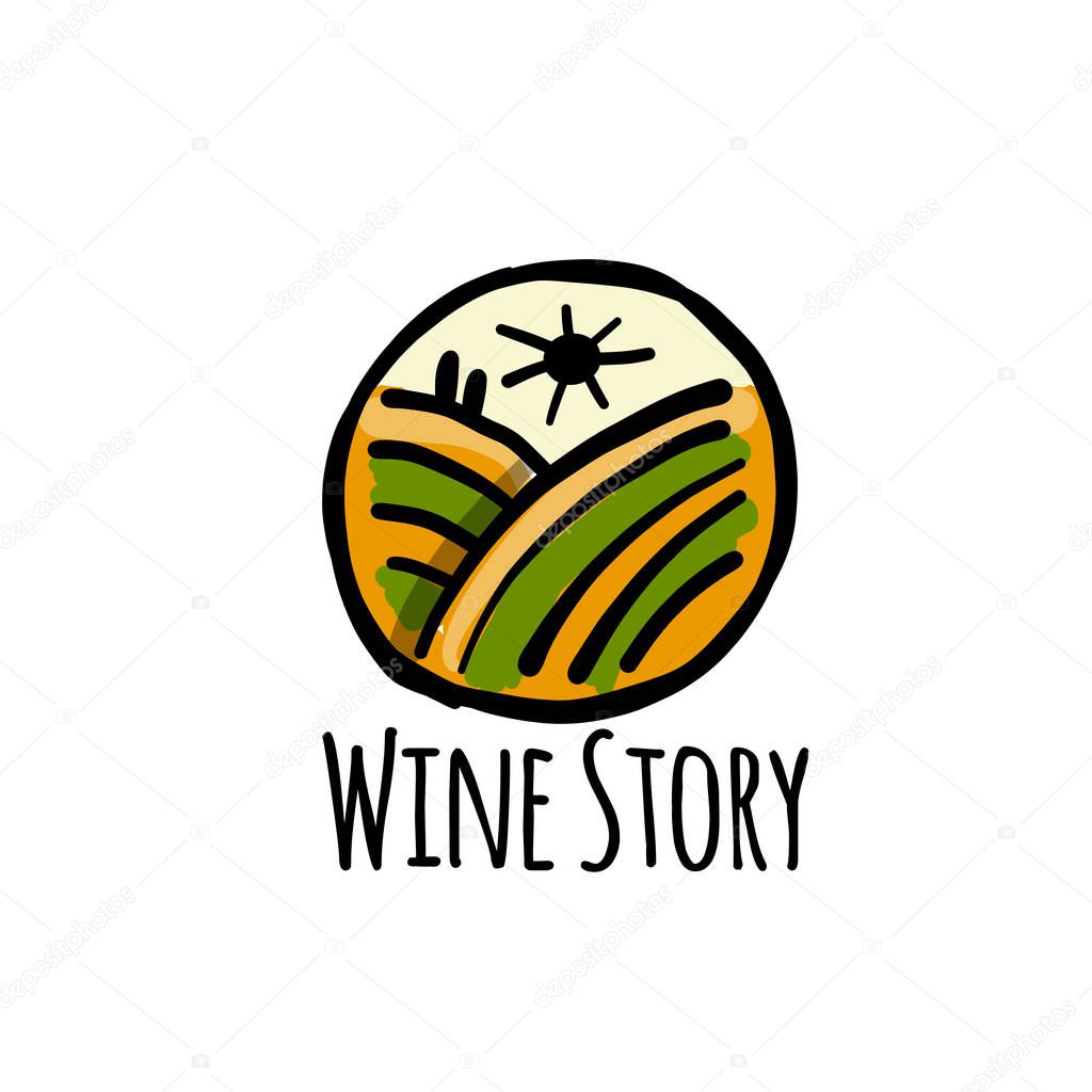 Wine label for your design. Vector illustration