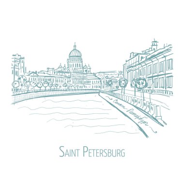 Saint Petersburg, Rusya. Tasarımınız için kroki