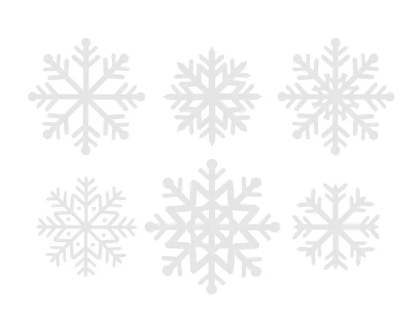 Collection de flocons de neige pour votre design — Image vectorielle