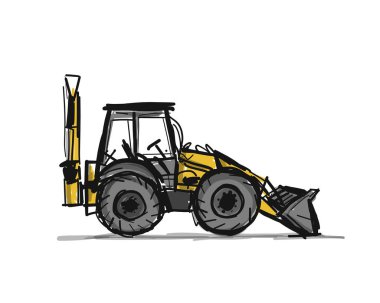 Escavator, tasarım için kroki