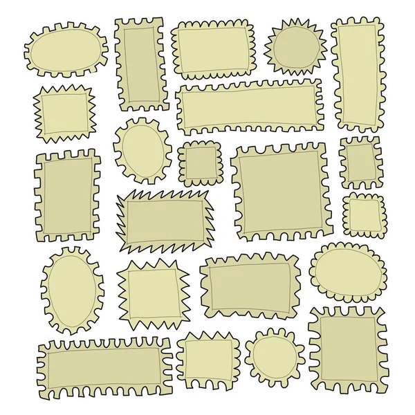 디자인용 포스트 스탬프 컬렉션 — 스톡 벡터