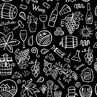 Şaraphane, tasarımınız için seamless modeli