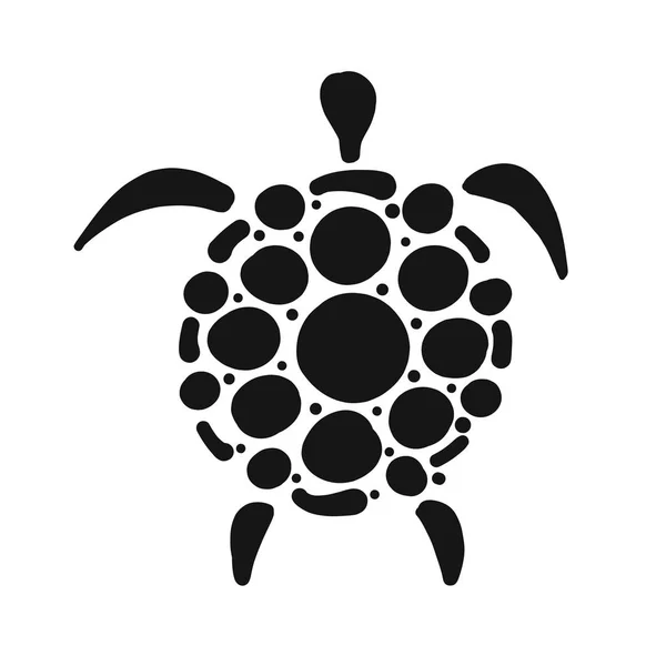 Logo de tortuga, silueta para su diseño — Vector de stock