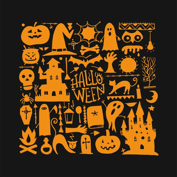 Fundo de Halloween para o seu design — Vetor de Stock