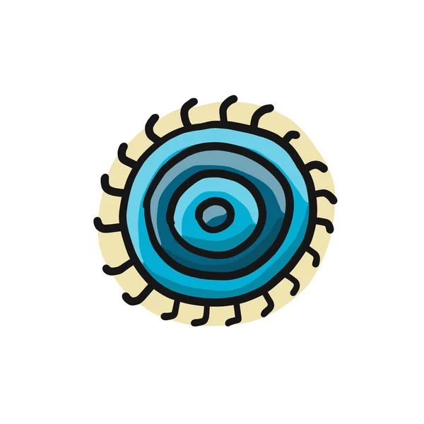 Espiral de energía esotérica. Icono simple Aislado sobre fondo blanco — Archivo Imágenes Vectoriales