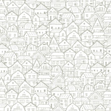 Şehir manzarası arka planı, tasarımınız için pürüzsüz desen