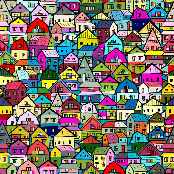 Cityscape background, seamless pattern for your design