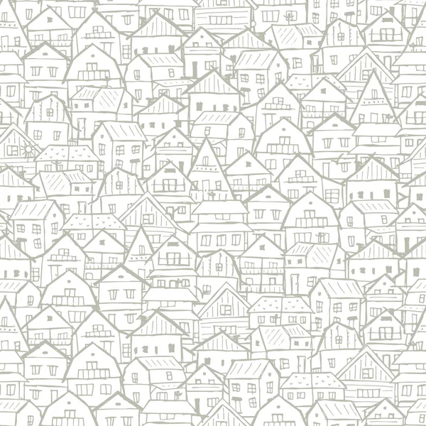 Cityscape bakgrund, sömlös mönster för din design — Stock vektor