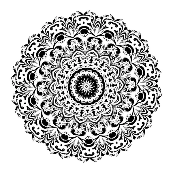 Mandala, květinová ozdoba pro váš design — Stockový vektor