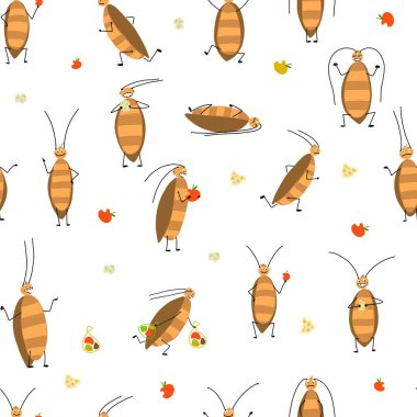 Komik hamamböcekleri, dizaynınız için kusursuz desenler