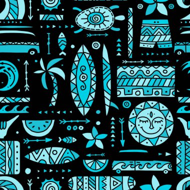 Kusursuz sörf şekli. Tasarımın için kabile elementleri