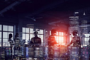 Modern iş yaşam. Karışık teknik