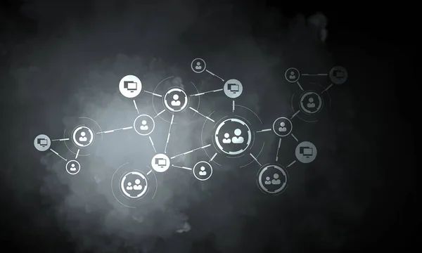 Conexão social e networking — Fotografia de Stock