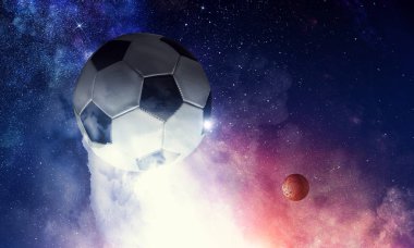 Cosmos içinde futbol topu