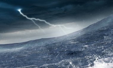 Fırtınalı denizde hava