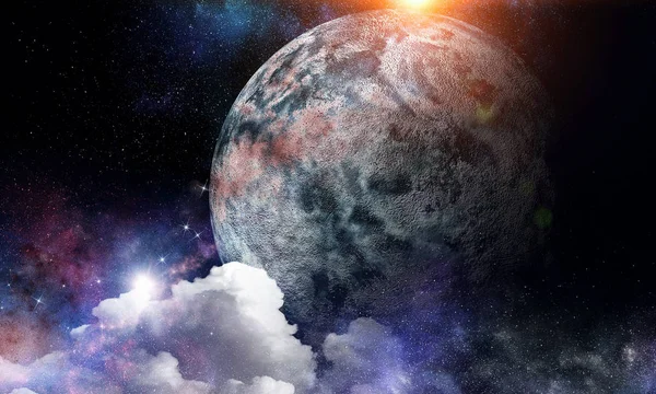 Weltraumplaneten und Nebel — Stockfoto