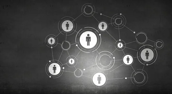 Sosyal bağlantı ve ağ oluşturma — Stok fotoğraf