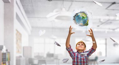 Bu büyük dünya keşfetmek. Karışık teknik