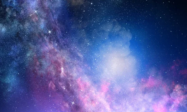 Stjärnhimmel i öppet utrymme — Stockfoto