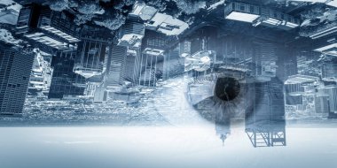 Şehir panoramik manzaralı