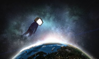 TV çocuk bağımlısı. Karışık teknik