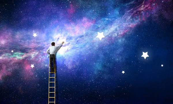 Ay al dostum. Karışık teknik