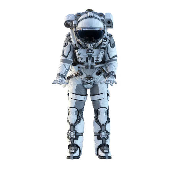 Astronaut på vitt. Mixed media — Stockfoto