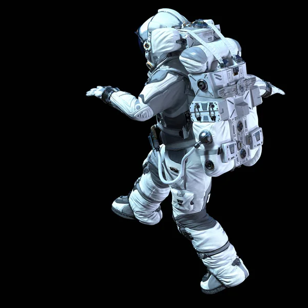 Astronauta nell'oscurita '. Mezzi misti — Foto Stock